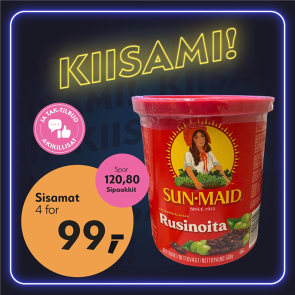 Sunmaid rosiner