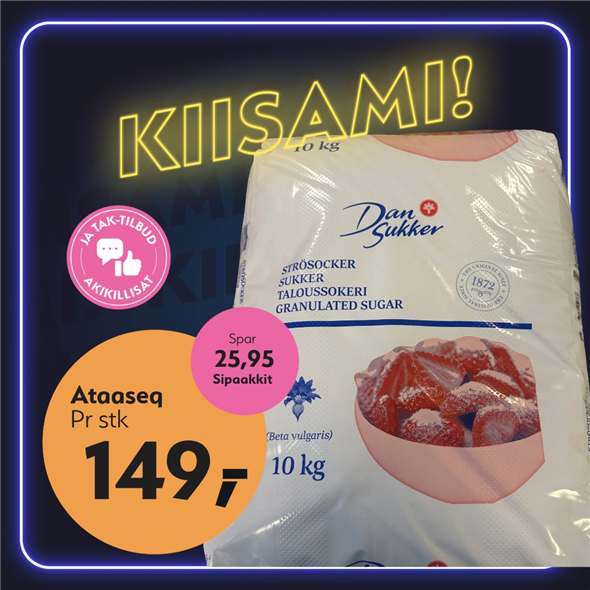 Dan sukker 10 kg
